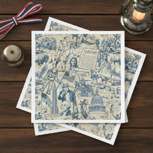 Vintage amerikansk historisk collage USA 250 ID130 Pappersservett