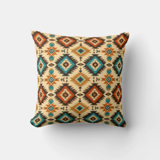 Vintage amerikansk ursprungsbefolkning stil Aztec- Kudde