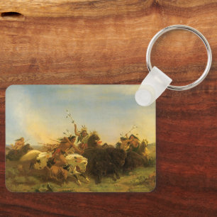 Vintage amerikansk västkonst, buffeljakt av Wimar Nyckelring
