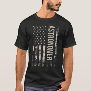 Vintage Amerikanska Flagga Astronomer T Shirt
