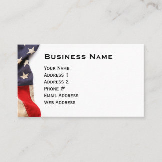 Vintage Amerikanska Flagga Gräns Visitkort