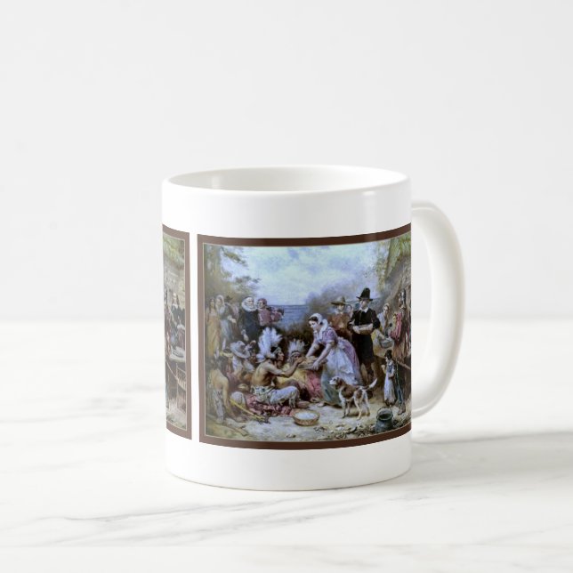 Vintage Amerikanska Happy thanksgiving Mugg (Framsida höger)