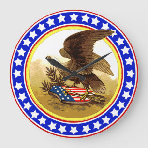 Vintage Amerikanska Örn Stor Klocka