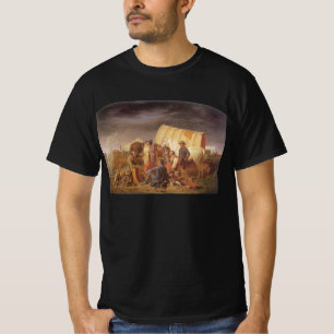 Vintage Amerikanska västern, Råd på Prärie av Rann T-shirt