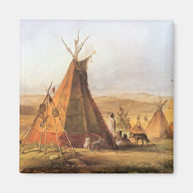 Vintage Amerikanska västern, Teepees på slätten av Magnet (Framsidan)