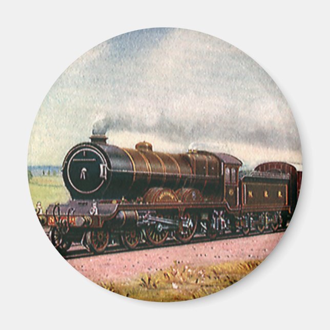 Vintage Amerikanska västern, västra gränsen tåg Magnet (Framsidan)