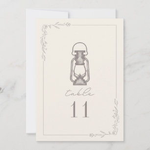 Vintage Ametyst Lantern Bröllop Bordsnummer