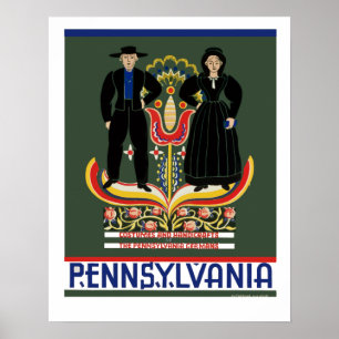 Vintage Amish Pennsylvania reser Poster