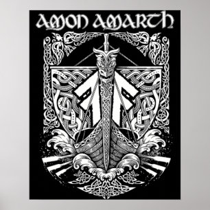 Vintage Amon Amarth Design for Fläkt Älskare Poster