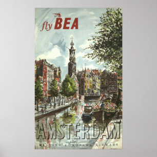 Vintage Amsterdam reser Poster