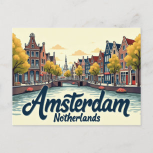 Vintage Amsterdam Scenes Vykort