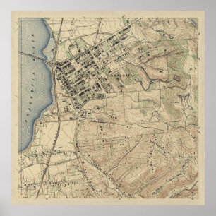 Vintage Anacostia DC Karta (1892)  Poster