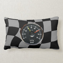Vintage Analog Auto Tachometer Lumbar Dekorativ ku Lumbarkudde