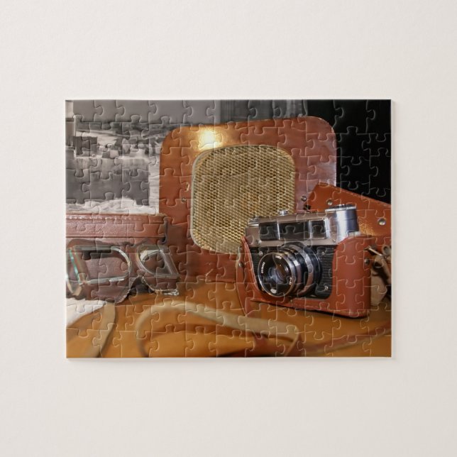 Vintage analog kamera pussel (Horisontell)