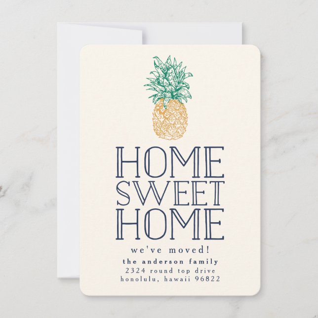 Vintage Ananas Flytta Meddelande om  (Framsida)