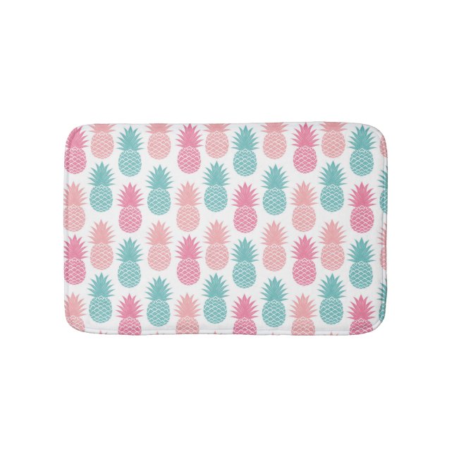 Vintage Ananas Mönster Badrumsmatta (Framsidan)