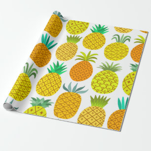 vintage ananas sömlös mönster isolerad på whi presentpapper