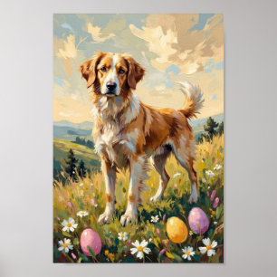 Vintage Anatolian Shepherd påskkonst Poster
