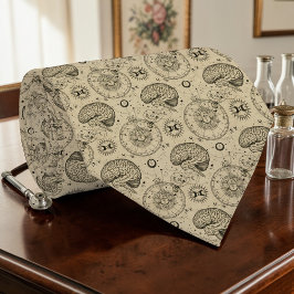 Vintage anatomi hjärna vetenskap skräddarsydd slip slips