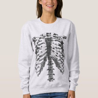 Vintage Anatomical Rib Cage Sketch Design T Shirt