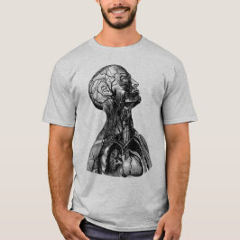 Vintage Anatomiskt illustration av överkroppen Tee