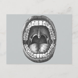 Vintage Anatomiskt mun Vykort