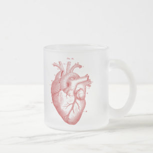 Vintage Anatomiskt pulverfrostat glas Mugg