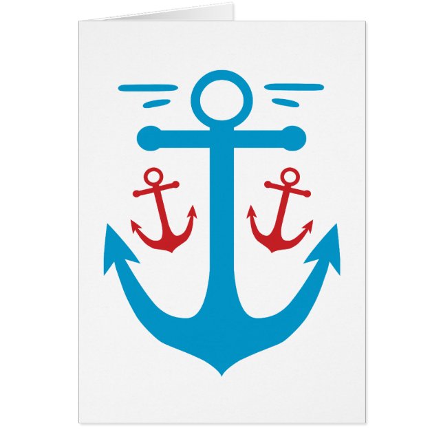 Vintage Anchor Hälsningskort (Framsidan)
