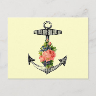 "Vintage Anchor och Ro" Vykort