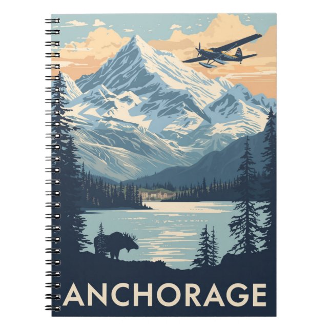 Vintage Anchorage Anteckningsbok (Framsidan)