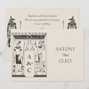 Vintage Ancient Egyptian bröllop Inbjudningar