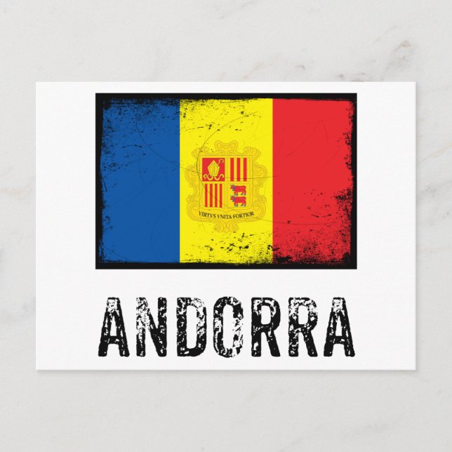 Vintage Andorra Vykort (Framsida)