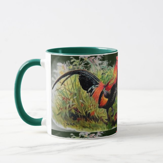Vintage Andrew Neale Red Jungle Fowl Mugg (Vänster)