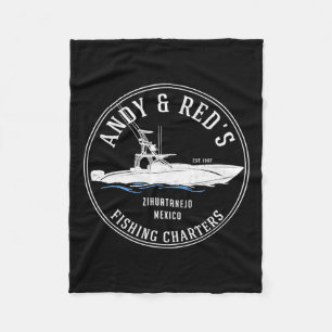 Vintage Andy Red's Fishing Charters Fleecefilt