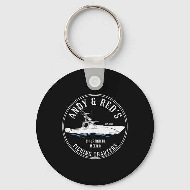 Vintage Andy Red's Fishing Charters Nyckelring (Framsida)