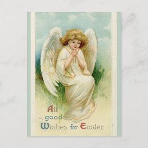 Vintage Angel Bsing Påsk Önskemål Vykort