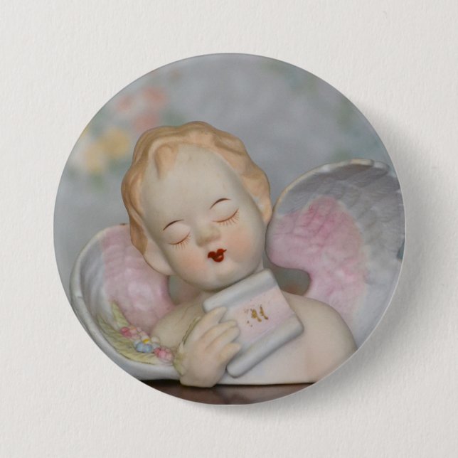 Vintage Angel Button Knapp (Framsida)