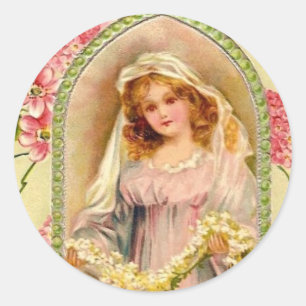 Vintage Angel-dekal Runt Klistermärke