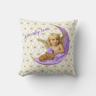 Vintage Angel-hörn med Chihuahua-dekorfärg Kudde