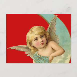 Vintage Angel i Måne Vykort