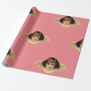 VINTAGE ANGEL I ROSA Valentines Day GIFT WRAP Presentpapper