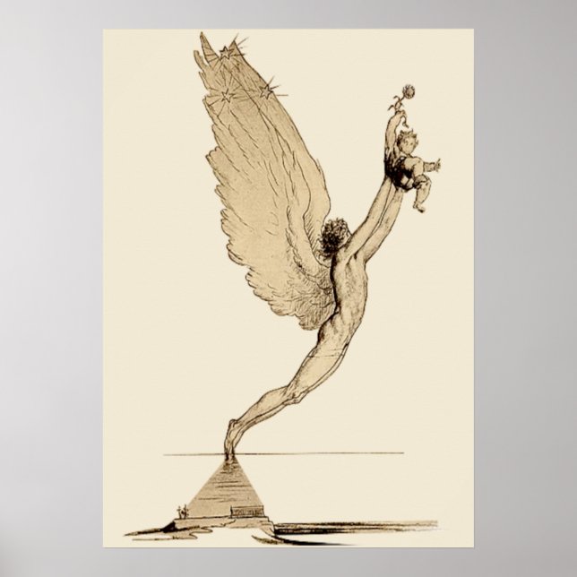 Vintage Angel Illustration Poster (Framsidan)