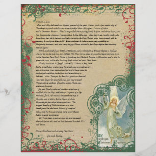 Vintage Angel jul Brev