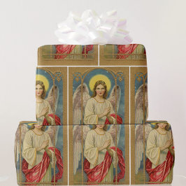 Vintage Angel-julhälsningar av överlägsen kvalitet Presentpapper