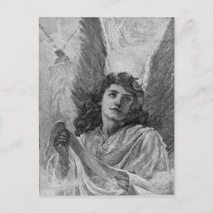 Vintage Angel-julhälsningar Helg Vykort