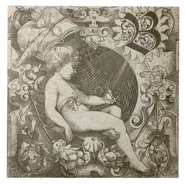 Vintage Angel Kakelplatta (Framsidan)