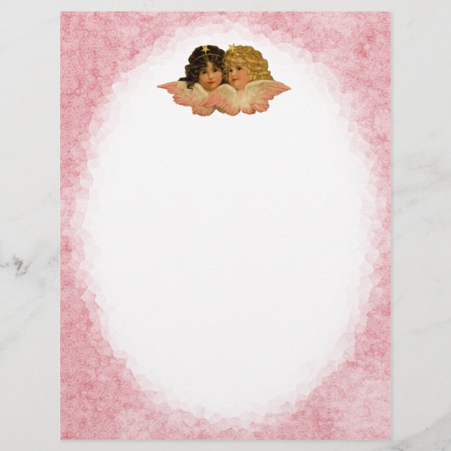 Vintage Angel Letterhead Stationery (Framsida)