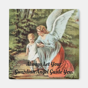 Vintage Angel med Child Magnet