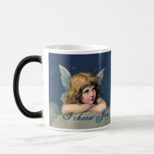 Vintage Ängel Morphing Mugg - Välj Kärlek, Glädje