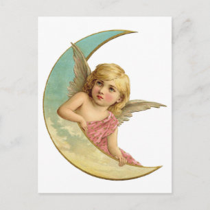 Vintage Angel på Crescent Måne Vykort